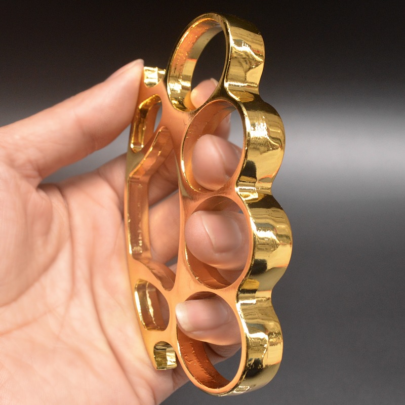 2025 New Brass Knuckle Duster - Heavy Duty Self Defense EDC Tool With Large Finger Holes For Secure Grip Free Shipping