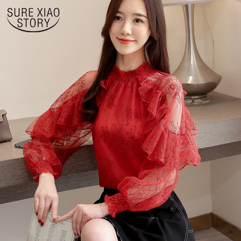women tops and blouses women shirts autumn chiffon shirt fashion wild foreign small shirt women tops chiffon blouse 2551 210225