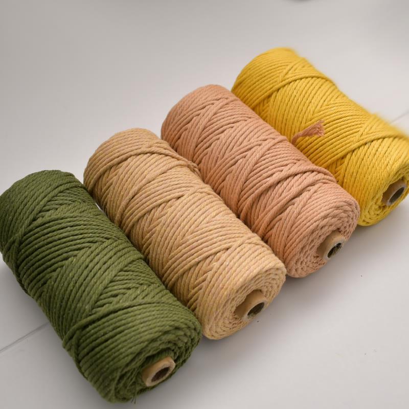 Yarn 3mm 100m Macrame Cord Solid Color Cotton Thread Handmade Craft Accessories DIY Basketry Braids Art, Brown
Yarn 3mm 100m Macrame Cord Solid Color Cotton Thread Handmade Craft Accessories DIY Basketry Braids Art, Brown