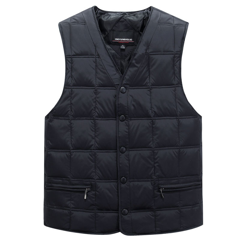 Duck Down Sleeveless Jacket For Men Winter Windbreaker Parka Warm Thick Vest Male Casual Outerwear Snow Waistcoat With Pockets 201225