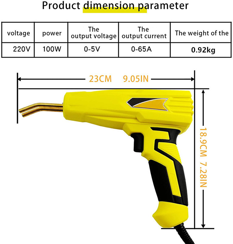 New 100W Handy Plastics Welders Garage Tools Hot Staplers Staple PVC hine Car Bumper Repairing Stapler Welding Tool
