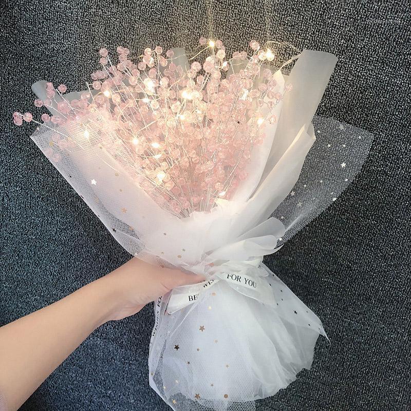 Decorative Flowers & Wreaths Artificial Bouquet With Acrylic Bead Drop DIY Crafts INS Gypsophila Lights Beaded Valentine's Day Gift For Wome
Decorative Flowers & Wreaths Artificial Bouquet With Acrylic Bead Drop DIY Crafts INS Gypsophila Lights Beaded Valentine's Day Gift For Wome