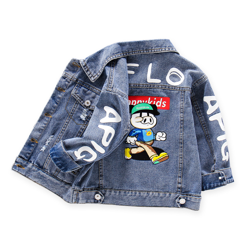 Boys' Jackets Outwear autumn 2021 children's grey piggy jeans coat The cowboy, Blue;gray
Boys' Jackets Outwear autumn 2021 children's grey piggy jeans coat The cowboy, Blue;gray
