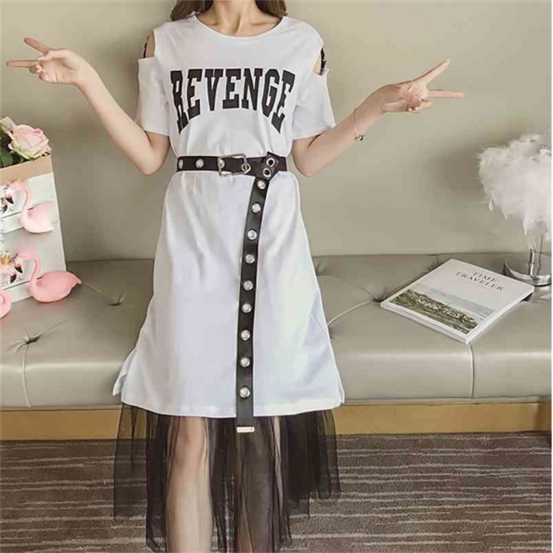 Summer Dress Women 2 Piece Set Long Strapless T-shirt +Mesh See Through Sets Holes Belt Suits es 210603, Picture color
Summer Dress Women 2 Piece Set Long Strapless T-shirt +Mesh See Through Sets Holes Belt Suits es 210603, Picture color
