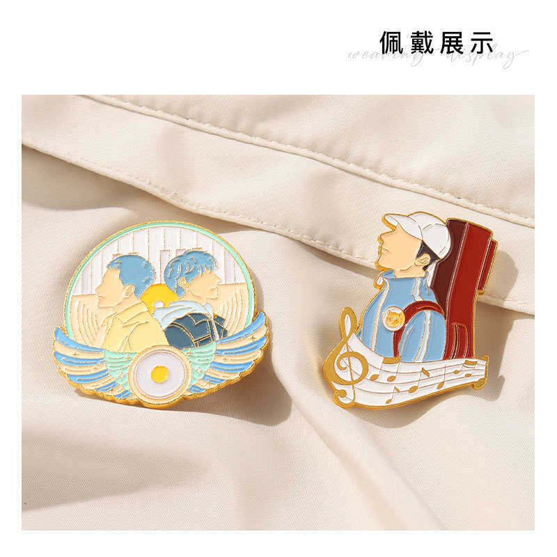 same peripheral Brooch novel cartoon metal badge girlfriends gift bag accessories brim button