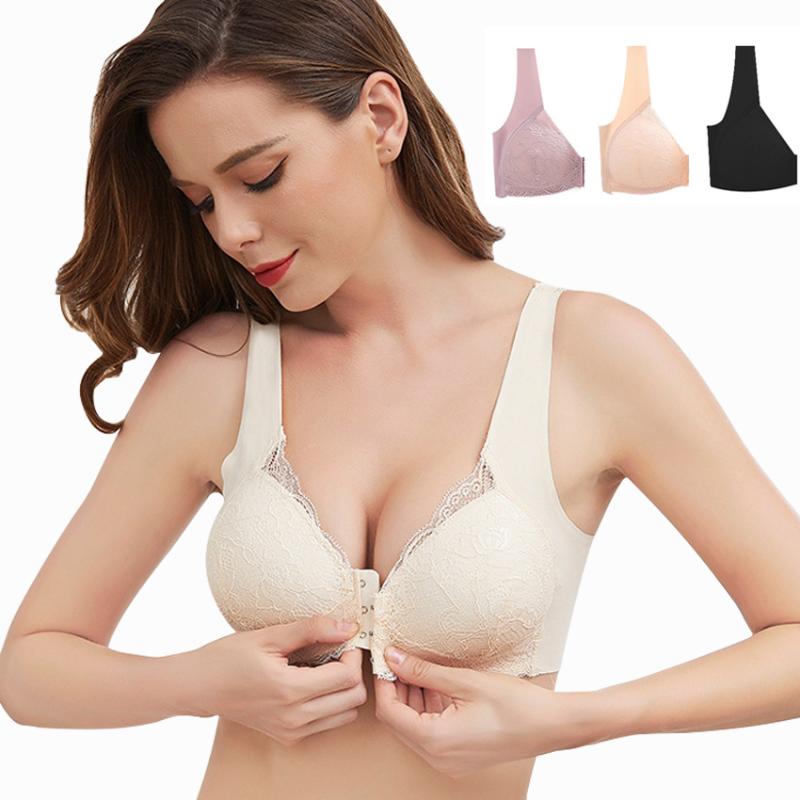 Bras Women's Front Buttoned Bra Sexy Lace V-neck Plus Size Push-up Thin Cup Ladies Underwear Lingerie, Beige
Bras Women's Front Buttoned Bra Sexy Lace V-neck Plus Size Push-up Thin Cup Ladies Underwear Lingerie, Beige