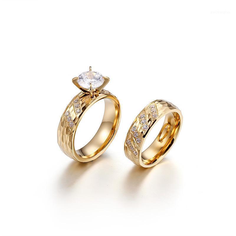 Wedding Rings Simple Titanium Steel Couple Ring Pair Gold Color Engagement Jewelry, Slivery;golden
Wedding Rings Simple Titanium Steel Couple Ring Pair Gold Color Engagement Jewelry, Slivery;golden