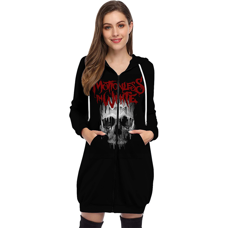Halloween casual autumn and winter loose print street hipster hooded zipper cardigan mid-length coat sweater women, Tan;black
Halloween casual autumn and winter loose print street hipster hooded zipper cardigan mid-length coat sweater women, Tan;black