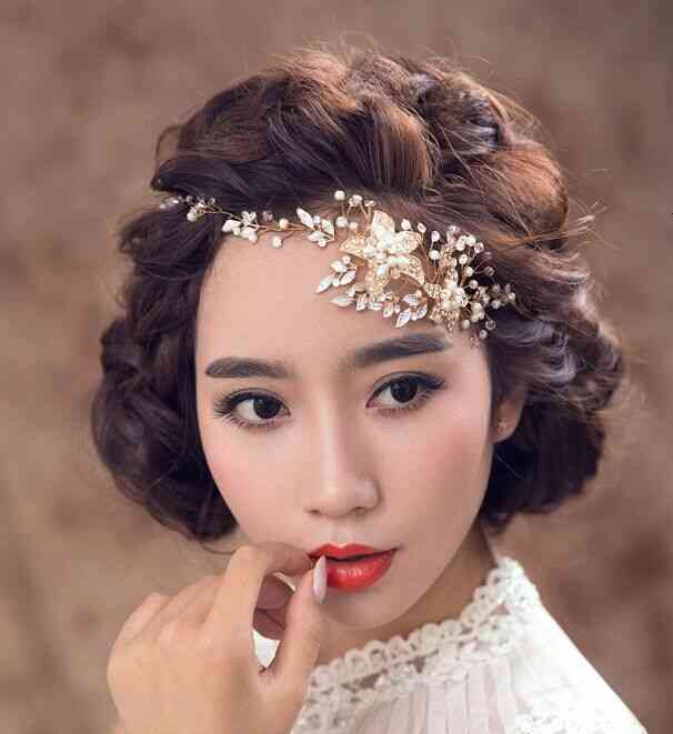 Wedding Hair Jewelry Accessories European Bridal Headwear Gold Silver Diamond Alloy Handmade International Station Selling