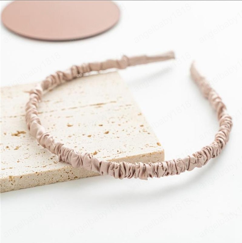 Silky Hairbands Pleated Women Head Hoops Candy Color Girls Hair Sticks Elegant Headband Hair Accessories 6 Colors Optional