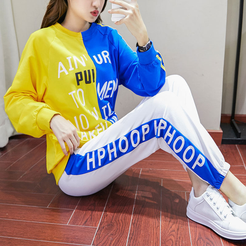 2021 New Casual mode tender sports fall/winter female hip-hop tracksuit loose nightgown two-piece set K2JD, Blue suit
2021 New Casual mode tender sports fall/winter female hip-hop tracksuit loose nightgown two-piece set K2JD, Blue suit