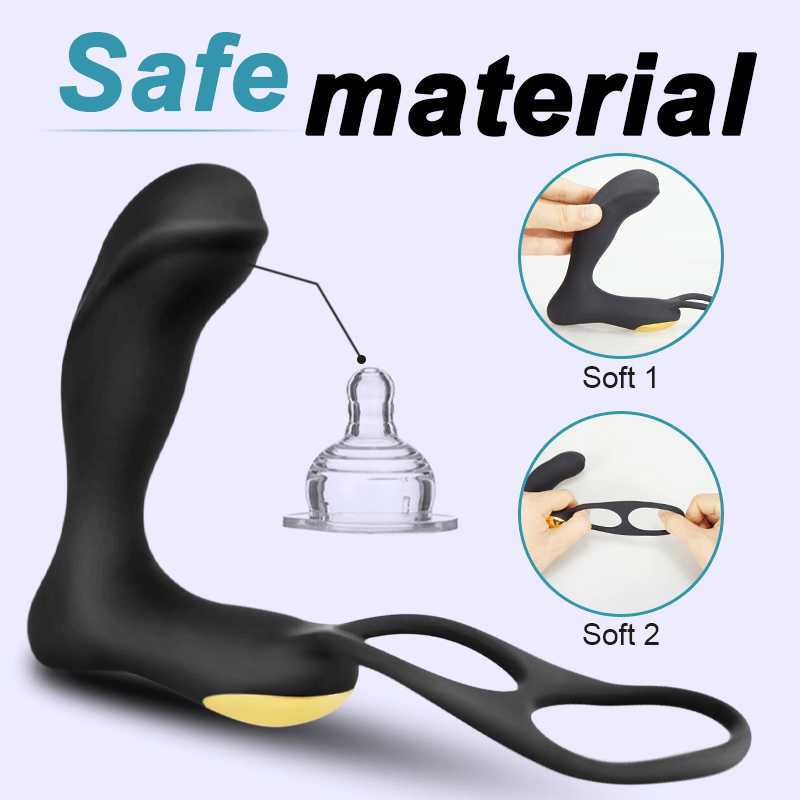 Prostate Massager Vibrator For Men, Male Masturbator Massage, Adult Sex Toys Anal Beads Rings Penis, Plug 211015