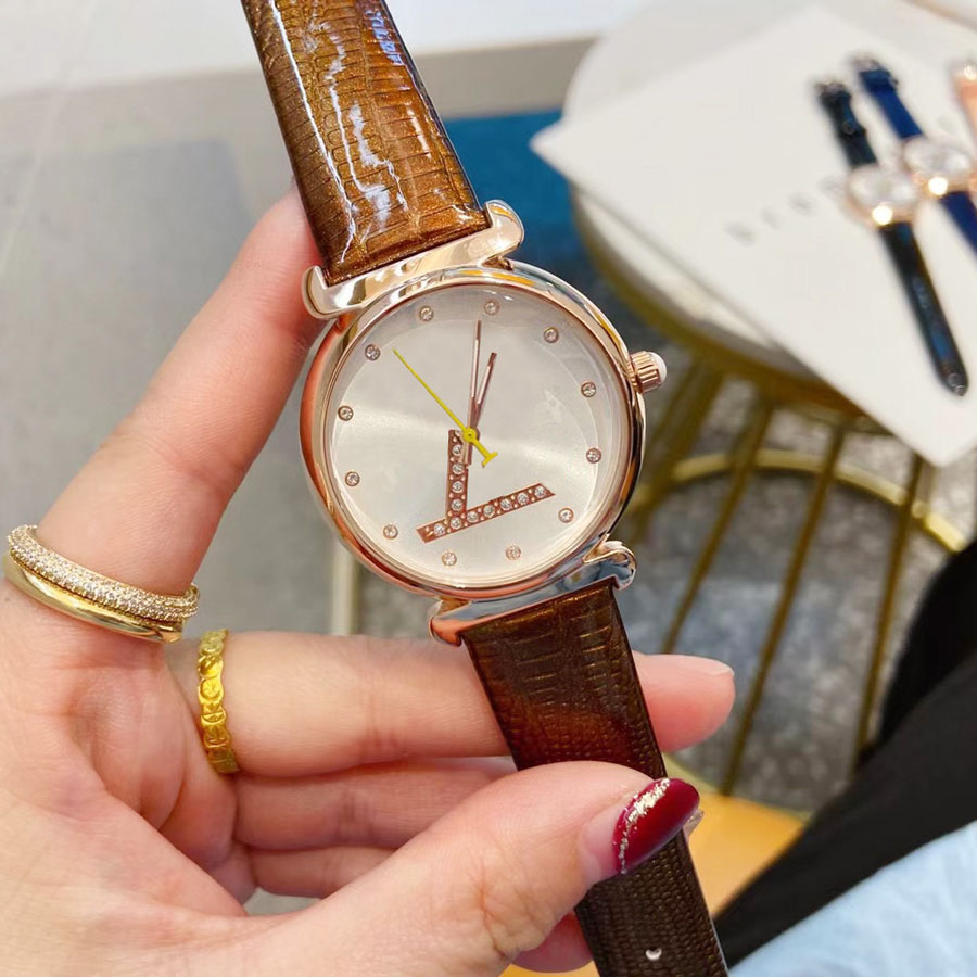 Brand Watches for Women Girls Crystal Big letters style Leather strap Quartz wrist Watch L40, Black
Brand Watches for Women Girls Crystal Big letters style Leather strap Quartz wrist Watch L40, Black