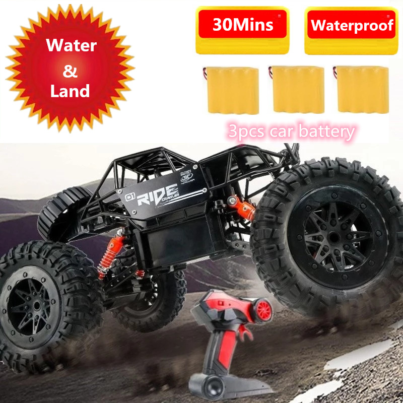 High Speed 4WD 2.4Ghz Remote Control RC Racing Car Waterproof Water & Land Driving Amphibious Anti-Collision Car 30Mins Playing
High Speed 4WD 2.4Ghz Remote Control RC Racing Car Waterproof Water & Land Driving Amphibious Anti-Collision Car 30Mins Playing