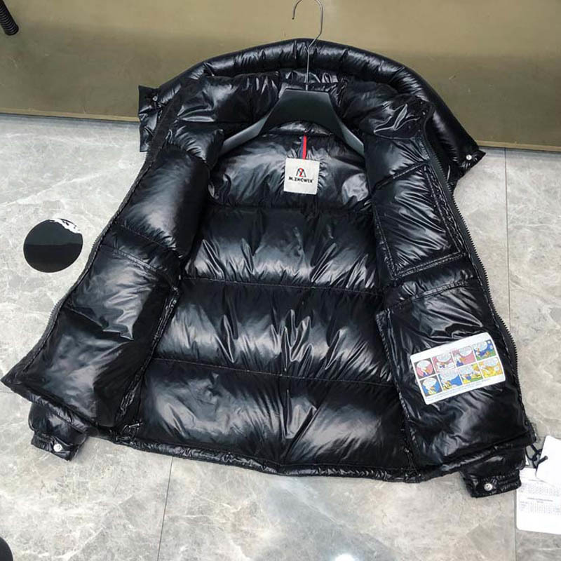 winter new men's hooded casual down jacket thick and warm men's winter clothing black waterproof Double row zipper padded coat 201225