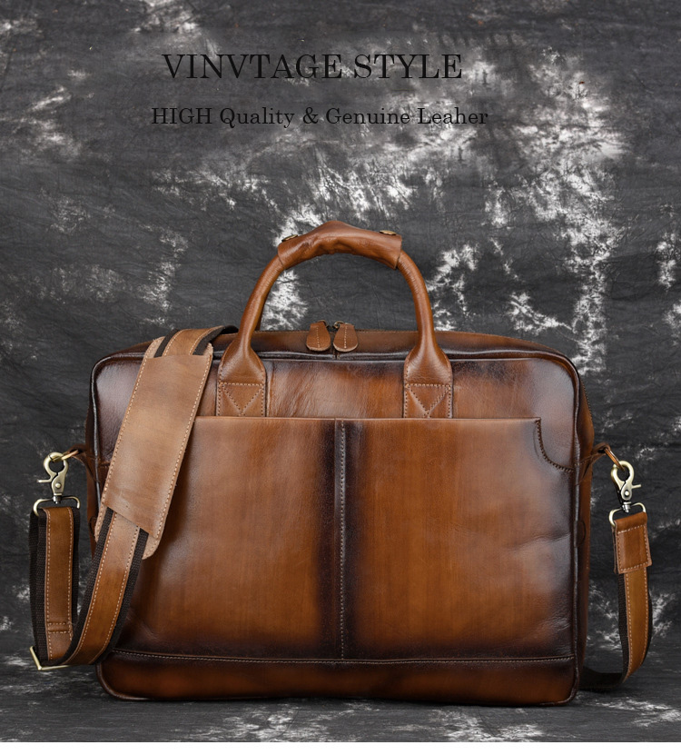 Vintage Men Handbags Genuine Leather Shoulder Bags Male Leather Laptop Bag Briefcases Men's Crossbody Messenger Bag, Brown
Vintage Men Handbags Genuine Leather Shoulder Bags Male Leather Laptop Bag Briefcases Men's Crossbody Messenger Bag, Brown