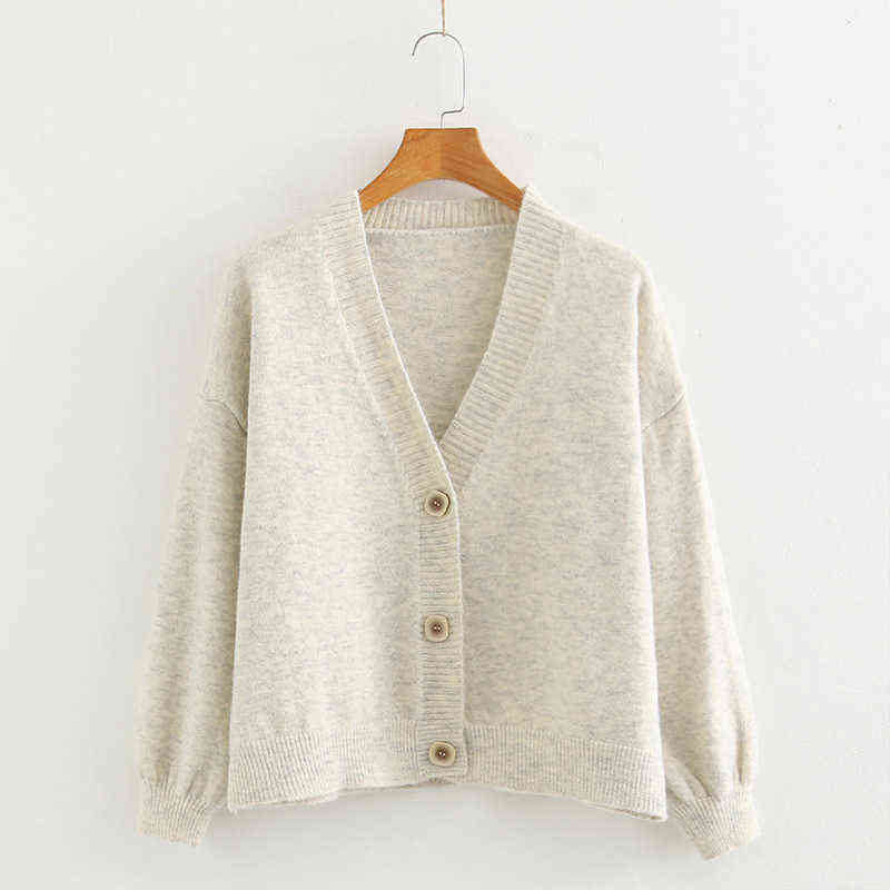 Autumn Cardigan Single Breasted Green Pink Yellow Short Women Long Sleeve Loose Caridgan Female Knitted Jacket Women 211117