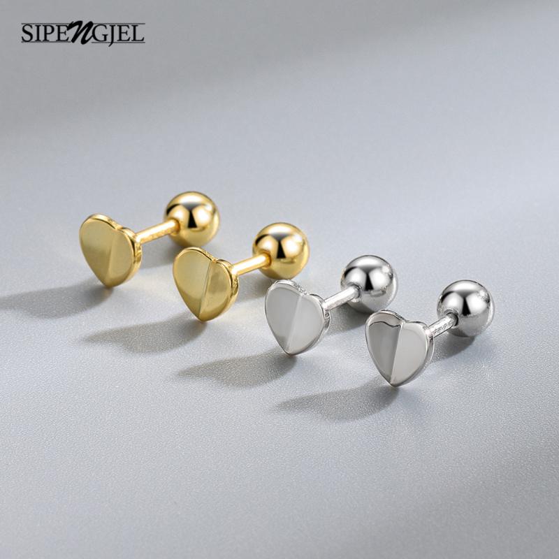 Stud SIPENGJEL Fashion Love Heart Screw Earrings Romantic Cute Piercing Stainless Steel Jewelry, Golden;silver
Stud SIPENGJEL Fashion Love Heart Screw Earrings Romantic Cute Piercing Stainless Steel Jewelry, Golden;silver