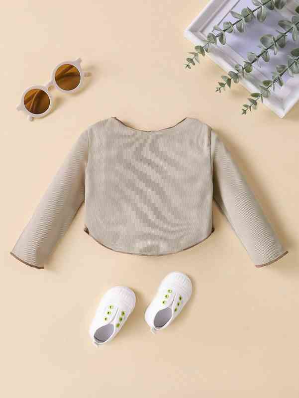 Baby Top-stitching Ribbed Knit Tee SHE