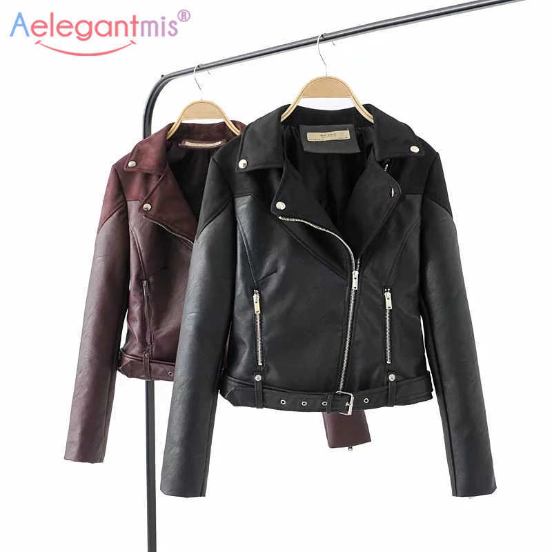 Aelegantmis Women Autumn Winter Black Soft Faux Leather Jacket Short Pu Ladies Casual Biker Motocycle Coat 210607
Aelegantmis Women Autumn Winter Black Soft Faux Leather Jacket Short Pu Ladies Casual Biker Motocycle Coat 210607