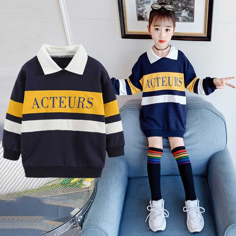 Autumn 4 6 8 10 12 14 Years Children Letter Pattern Long Sleeve Loose Turn Down Collar Tops Baby Kids Sweatshirt For Girls 210701, Blue
Autumn 4 6 8 10 12 14 Years Children Letter Pattern Long Sleeve Loose Turn Down Collar Tops Baby Kids Sweatshirt For Girls 210701, Blue