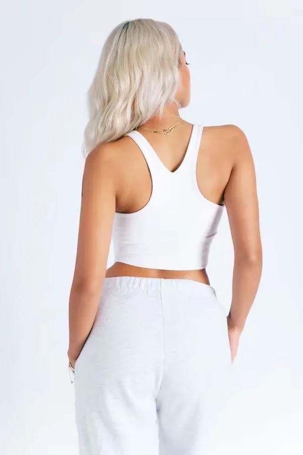 Women Crop Tank Top With Racer Back 210308