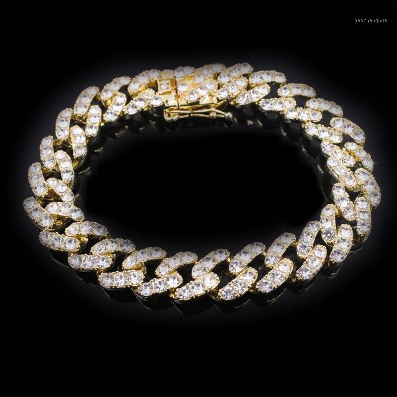 12mm Miami Curb Link Cuban Hiphop Chain Iced Out Bling Bracelets With Bubble Crystal Stone For Men's Rap Rock Dancer Singer Punk Link,, Black
12mm Miami Curb Link Cuban Hiphop Chain Iced Out Bling Bracelets With Bubble Crystal Stone For Men's Rap Rock Dancer Singer Punk Link,, Black