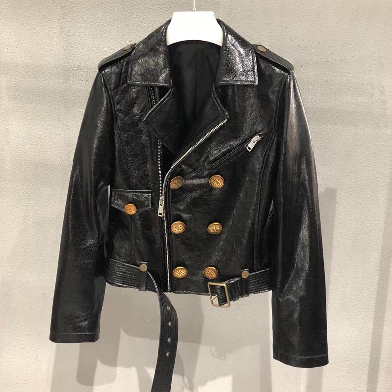 Women's Leather & Faux Genuine Jacket Chapped Sheepskin Coats Women High Quality Spring Turn-down Collar Overcoat European Brands, Black
Women's Leather & Faux Genuine Jacket Chapped Sheepskin Coats Women High Quality Spring Turn-down Collar Overcoat European Brands, Black
