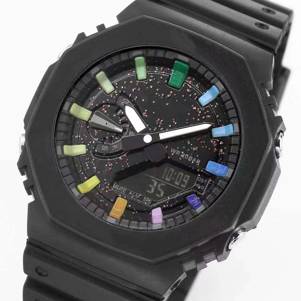Men's 2100 Quartz Sports Digital Watch LED Dual Display Starry Sky Edition Waterproof
Men's 2100 Quartz Sports Digital Watch LED Dual Display Starry Sky Edition Waterproof