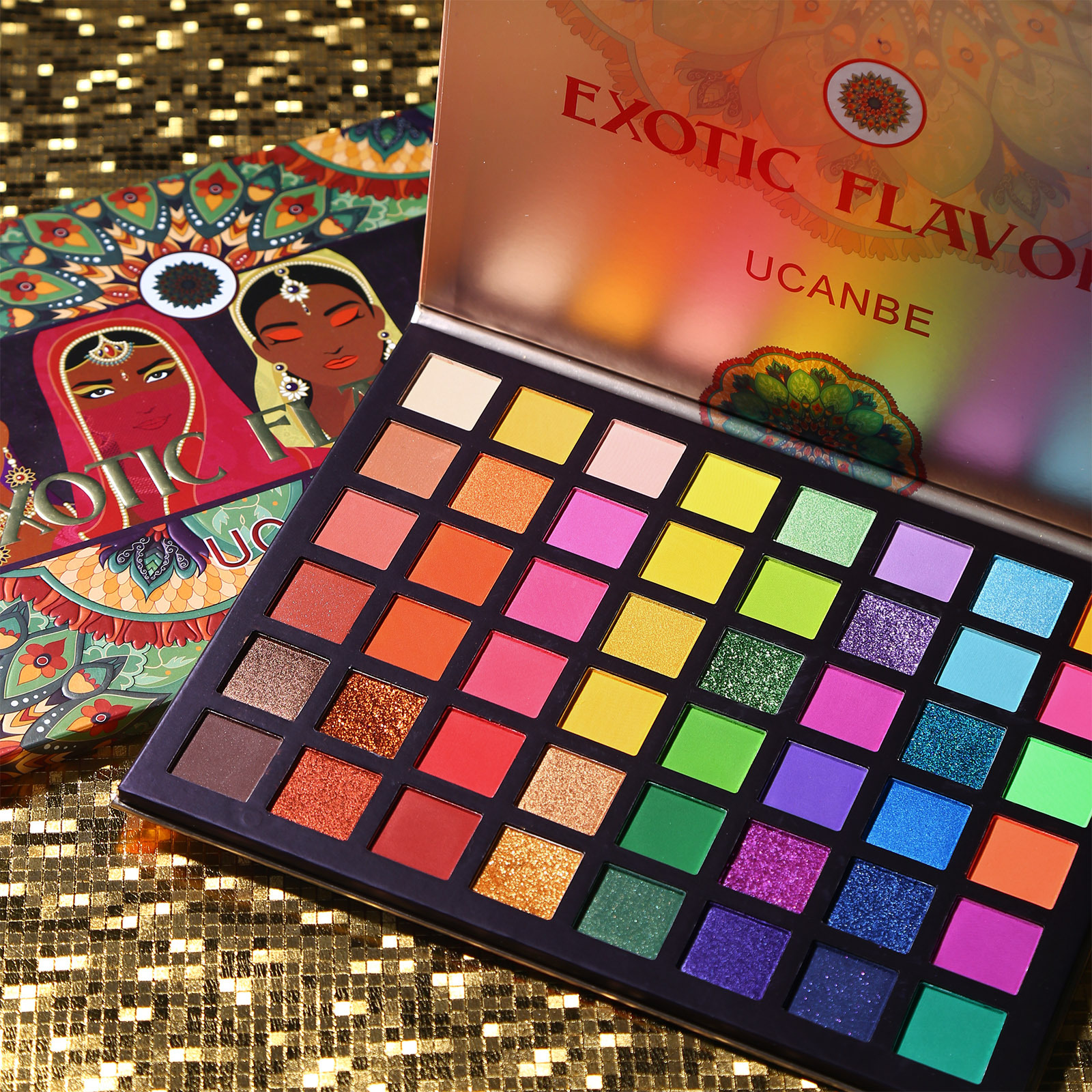 Exotic Flavors Eyeshadow Palette 48 Color Pressed Glitter Shimmer Matte Green Eye Shadow Neon Metallic Makeup Cosmetics, Stub069
Exotic Flavors Eyeshadow Palette 48 Color Pressed Glitter Shimmer Matte Green Eye Shadow Neon Metallic Makeup Cosmetics, Stub069