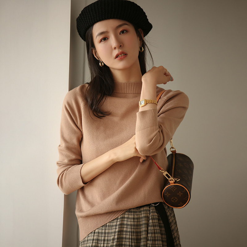 Womens Sweaters Autumn Long Sleeve Thin Round Neck Stretch Matte Blue Knitted Pullover Sweater Loose Female Bottoming Top, Black
Womens Sweaters Autumn Long Sleeve Thin Round Neck Stretch Matte Blue Knitted Pullover Sweater Loose Female Bottoming Top, Black