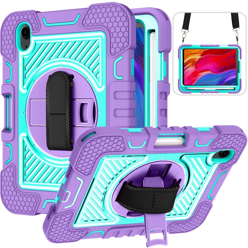 Hybrid Shockproof Robot Heavy Duty Case Rugged Handle Grip Stand Strap For iPad Mini 5 6 10th 10.9 Pro Air 11 A16 2025 10.2 Samsung Tab A8 A9 A11 Plus