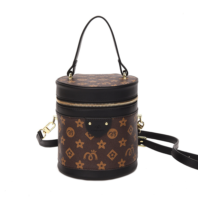Wrist Bucket Bag Fashion High-end Printing Cylindrical Textured Hardware Zipper PU Leather Female Wallet Genuine Purse Large Capacity Messenger Bag, Black
Wrist Bucket Bag Fashion High-end Printing Cylindrical Textured Hardware Zipper PU Leather Female Wallet Genuine Purse Large Capacity Messenger Bag, Black