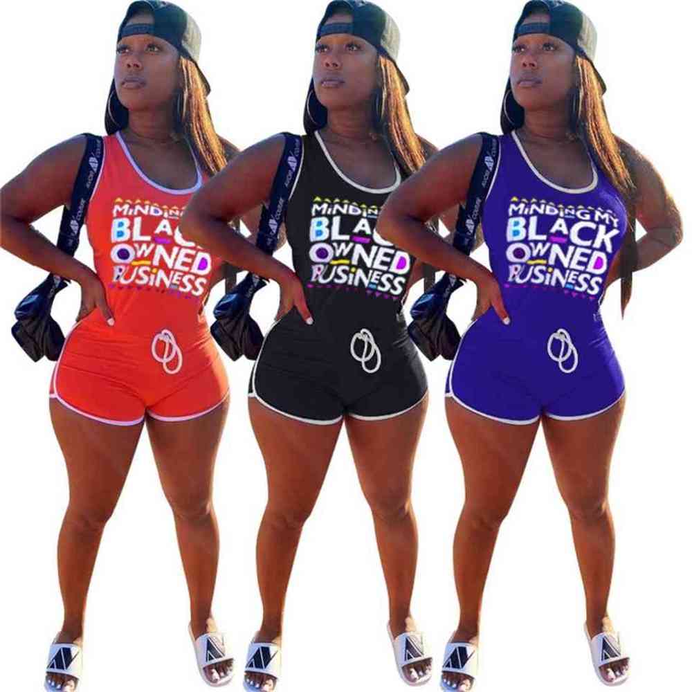 Black Letters Print Jumpsuit Women's Bodycon One Piece Body Suit Sleeveless Vest Shorts Jumpsuits Drawstring Short Pants Slim Rompers G68ZE4O
Black Letters Print Jumpsuit Women's Bodycon One Piece Body Suit Sleeveless Vest Shorts Jumpsuits Drawstring Short Pants Slim Rompers G68ZE4O