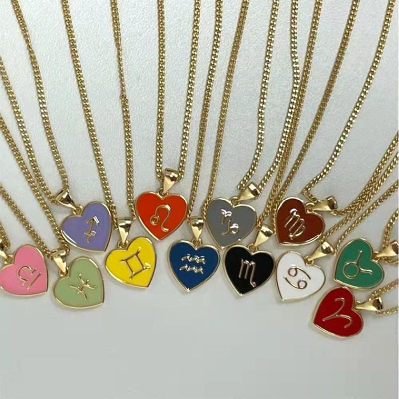 Pendant Necklaces 2021 Fashion Creative Twelve Constellations Colorful Peach Heart Gold Chain Necklace For Women Girl Party Jewelry, Silver
Pendant Necklaces 2021 Fashion Creative Twelve Constellations Colorful Peach Heart Gold Chain Necklace For Women Girl Party Jewelry, Silver