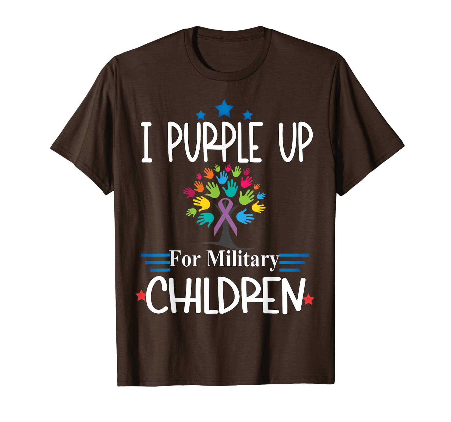 purple up t shirt military child appreciation support tee, White;black