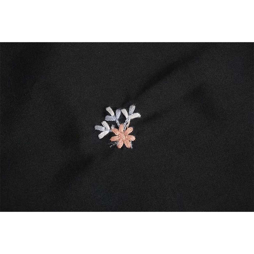 Women Dress Floral Embroidery Square Neckline Midi dress Puff Sleeves elegant Vintage Casual Woman Dresses 210709