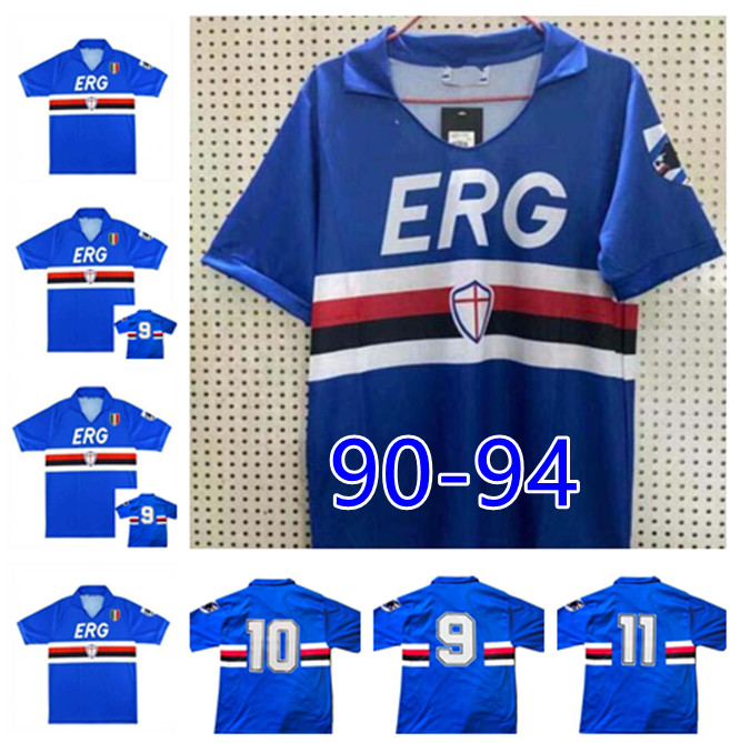 1989 1990 new quality Sampdoria retro football shirt 90 91 92 UC Sampdoria retro classic Mancini villali serezo attirio Lombardo shirt