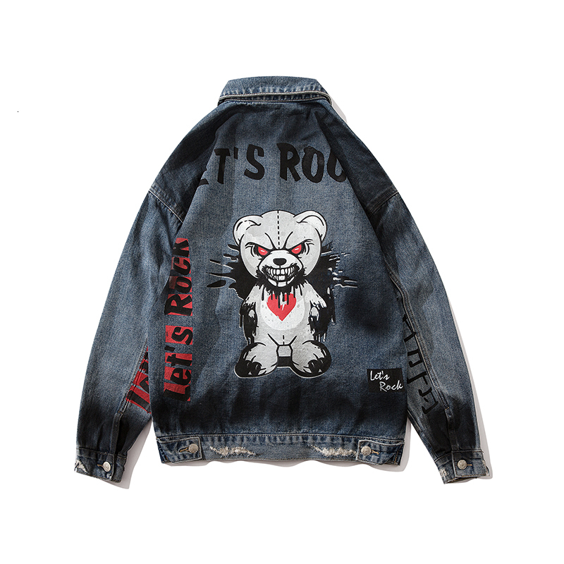 2021 New Graffiti Buraco Cartton Urso Jeans Jacekt Lapela Lavada Retro Oversize Denim Casaco Bluso Hip Hop Bombardeiro Jacekts E2yd, Blue
2021 New Graffiti Buraco Cartton Urso Jeans Jacekt Lapela Lavada Retro Oversize Denim Casaco Bluso Hip Hop Bombardeiro Jacekts E2yd, Blue