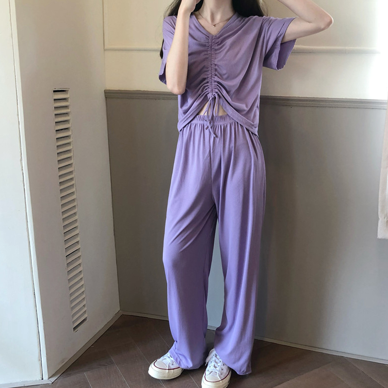 2021 New Summer Set for Purple Sleepwear Loungewear Women Homewear Pants and Tshirt Ladies Casual Thin Pajamas 2 Piece H3gk, Black
2021 New Summer Set for Purple Sleepwear Loungewear Women Homewear Pants and Tshirt Ladies Casual Thin Pajamas 2 Piece H3gk, Black