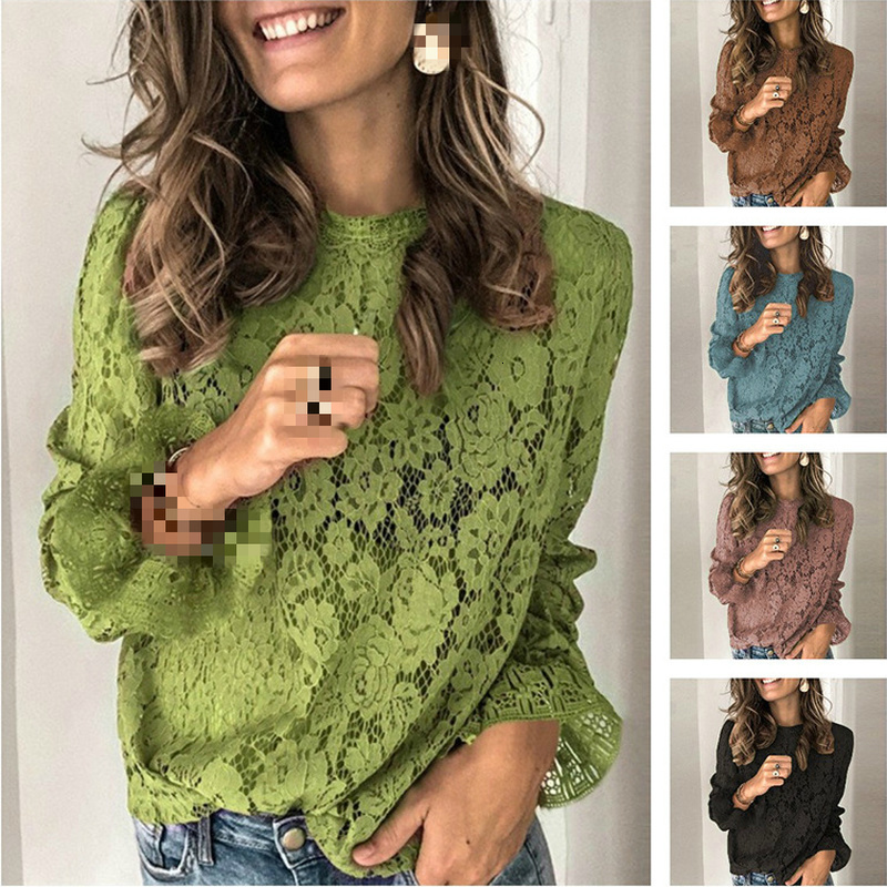 2021 New Spring Women's Trumpet Sexy Hollow Lace Long Sleeve T-shirt Women Tee Shirt Femme Tshirt Tops Plus Size 3xl Hz31, Green
2021 New Spring Women's Trumpet Sexy Hollow Lace Long Sleeve T-shirt Women Tee Shirt Femme Tshirt Tops Plus Size 3xl Hz31, Green