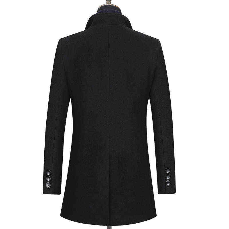 BOLUBAO Men Wool Blend Coat Fashion Winter Jacket Coats Woolen Coat Mens Overcoat Male Europe Size Trenchcoat 211119