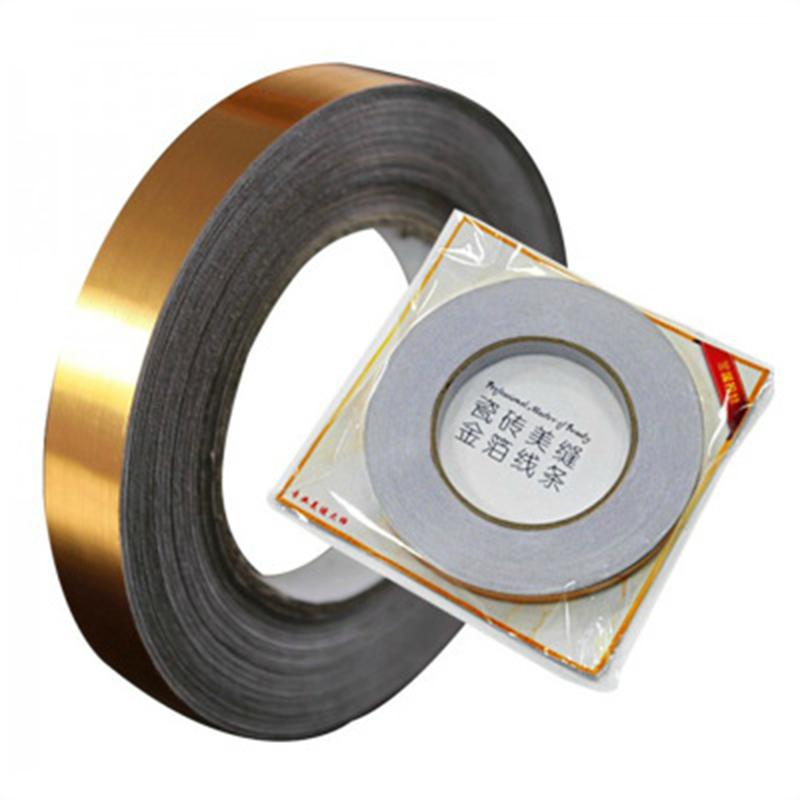 50M/roll Waterproof Gold Silver Seam Line Tile Floor sticker Self-adhesive Home Waterproof Floor Gap Stickers Bathroom Decor