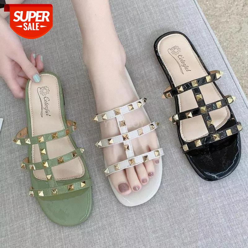 2021 New Women's Flat Shoes Casual Sandals Leather Flat Slippers Flip Flop Zapatillas Mujer Casa Sapatos Femininos Beach #Eu1o, Black 
2021 New Women's Flat Shoes Casual Sandals Leather Flat Slippers Flip Flop Zapatillas Mujer Casa Sapatos Femininos Beach #Eu1o, Black