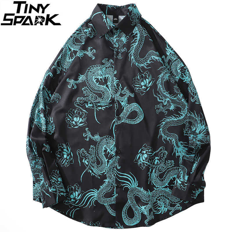 Hip Hop Mens Streetwear Oversized Hawaiian Shirt Dragon Lotus Harajuku Loose Shirt Long Sleeve Floral Oversize Shirt Tops Black 210628, A66310
Hip Hop Mens Streetwear Oversized Hawaiian Shirt Dragon Lotus Harajuku Loose Shirt Long Sleeve Floral Oversize Shirt Tops Black 210628, A66310