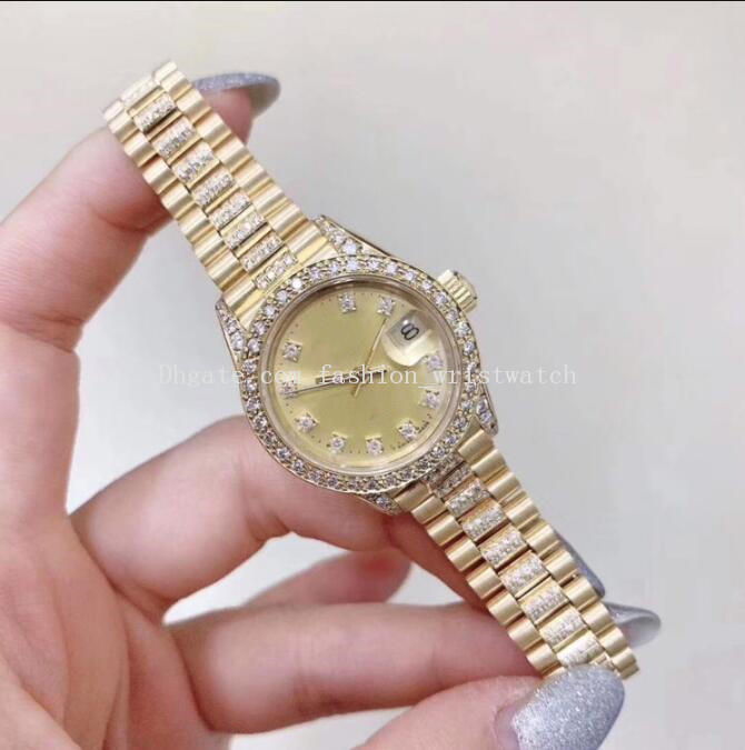 Women's Watches 69178 Diamond Bezel Gold Stainless Steel Asia 2813 Automatic Mechanical Watches Luxury Ladies Wristwatches, Slivery;brown
Women's Watches 69178 Diamond Bezel Gold Stainless Steel Asia 2813 Automatic Mechanical Watches Luxury Ladies Wristwatches, Slivery;brown