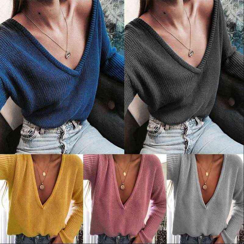 deep v neck casual pink women sweater knitted pullovers autumn winter clothes blue gray black gmw04, White;black
deep v neck casual pink women sweater knitted pullovers autumn winter clothes blue gray black gmw04, White;black