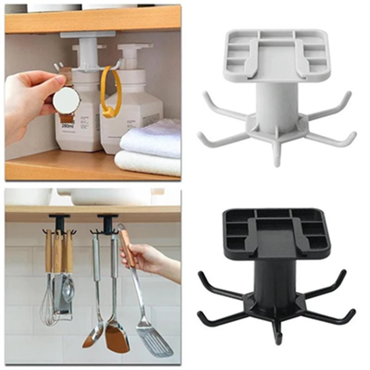 6 Claw Rotating Storage Hook Cabinet Rack Wall Mounted Bath Kitchen Hooks Multi-purpose 360 Degree Rotatings StorageHook FHL158-WLL
6 Claw Rotating Storage Hook Cabinet Rack Wall Mounted Bath Kitchen Hooks Multi-purpose 360 Degree Rotatings StorageHook FHL158-WLL