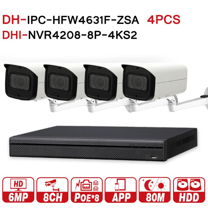Security CCTV System 4Pcs 6MP POE Zoom IP Camera IPC-HFW4631F-ZSA & 8POE 4K NVR NVR4208-8P-4KS2 Surveillance Kit Systems
Security CCTV System 4Pcs 6MP POE Zoom IP Camera IPC-HFW4631F-ZSA & 8POE 4K NVR NVR4208-8P-4KS2 Surveillance Kit Systems
