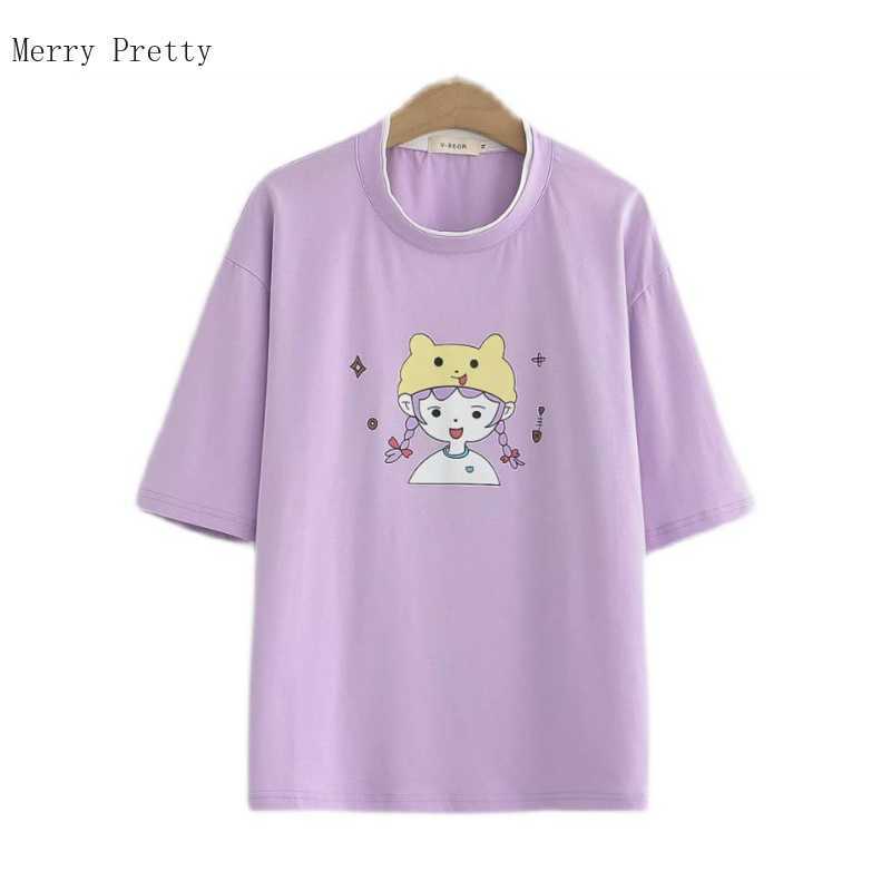 Short Sleeve O-neck Casual Cotton T-Shirts Women Clothing Summer Cartoon Print Sweet Style Ladies Basic Loose Tops Tees 210526, White
Short Sleeve O-neck Casual Cotton T-Shirts Women Clothing Summer Cartoon Print Sweet Style Ladies Basic Loose Tops Tees 210526, White